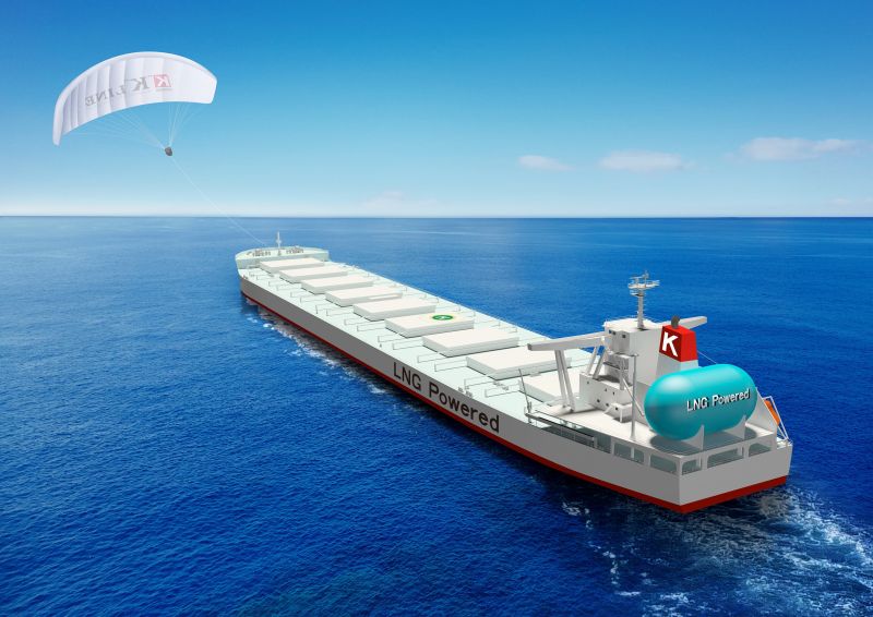 Image of cape size bulk carrier fueled by liquified natural gas