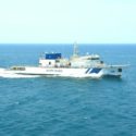 Indian Coast Guard Vessel Vigraha during its sea trials