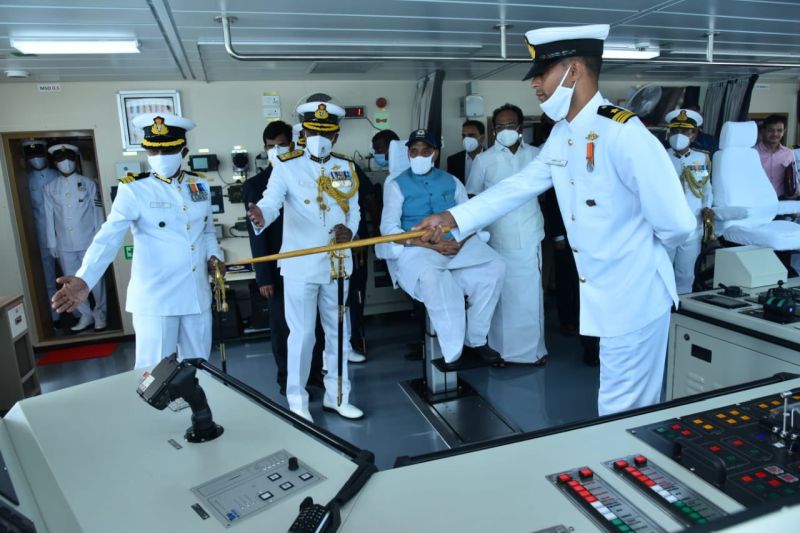 Commissioning Ceremony of Indian Coast Guard Vessel Vigraha