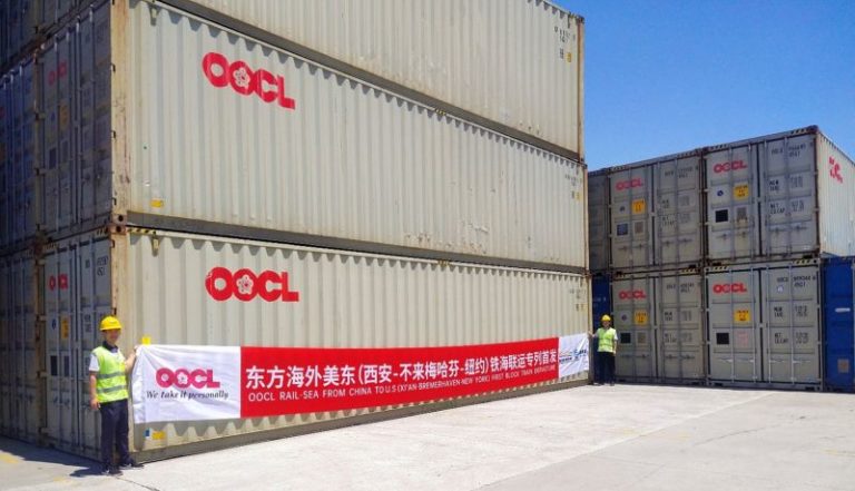 OOCL To Launch First Of Its Kind Rail-Sea Service From China To US East Coast