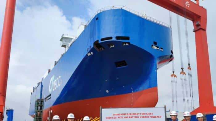 UECC’s Second LNG Battery Hybrid PCTC Launched Successfully