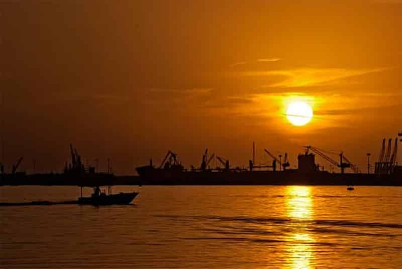 Sunset at Shuwaikh Port