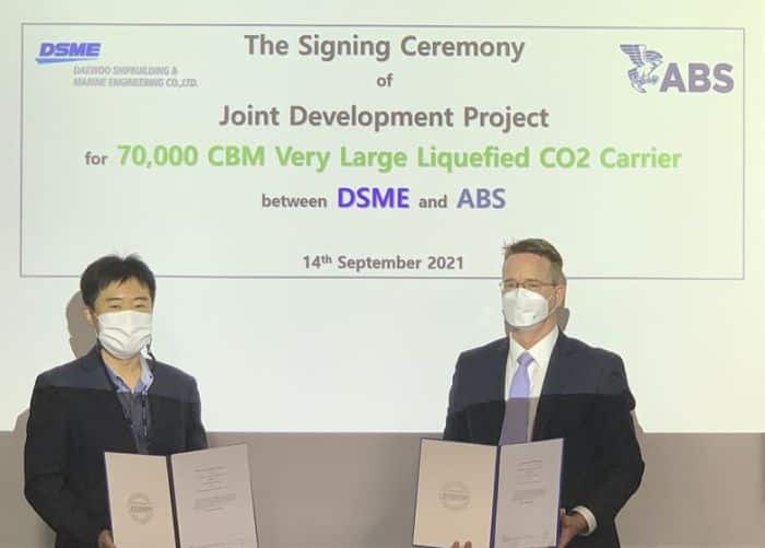 ABS And DSME To Develop Very Large Liquefied CO2 Carrier