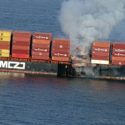 cargo onboard ship on fire