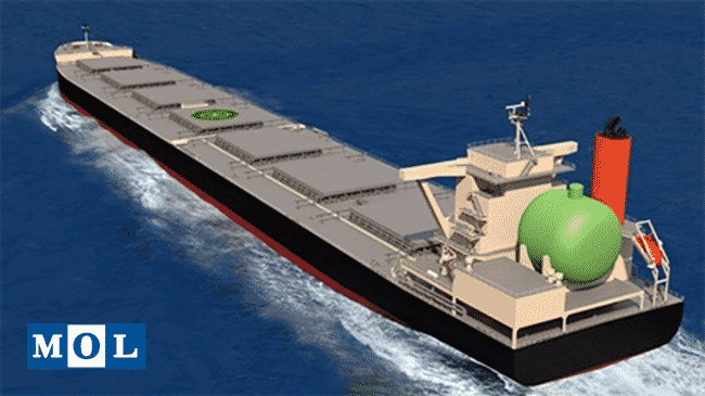 CG of a coal carrier scheduled for actual ship demonstration