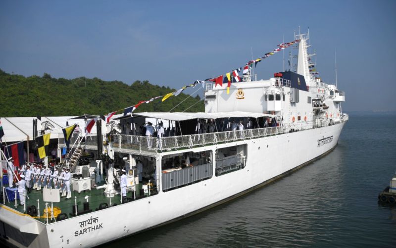 indigenously built Indian Coast Guard Ship ‘Sarthak’ was commissioning -