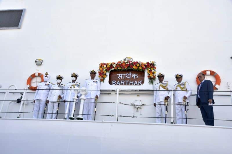 indigenously built Indian Coast Guard Ship ‘Sarthak’ was commissioning