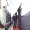 civil guardia boarding the vessel
