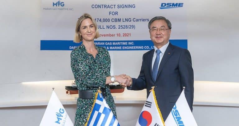 DSME Wins Order For Two LNG Carriers From Greek Ship Owners