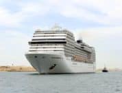 Cruise ship transiting via Suez Canal