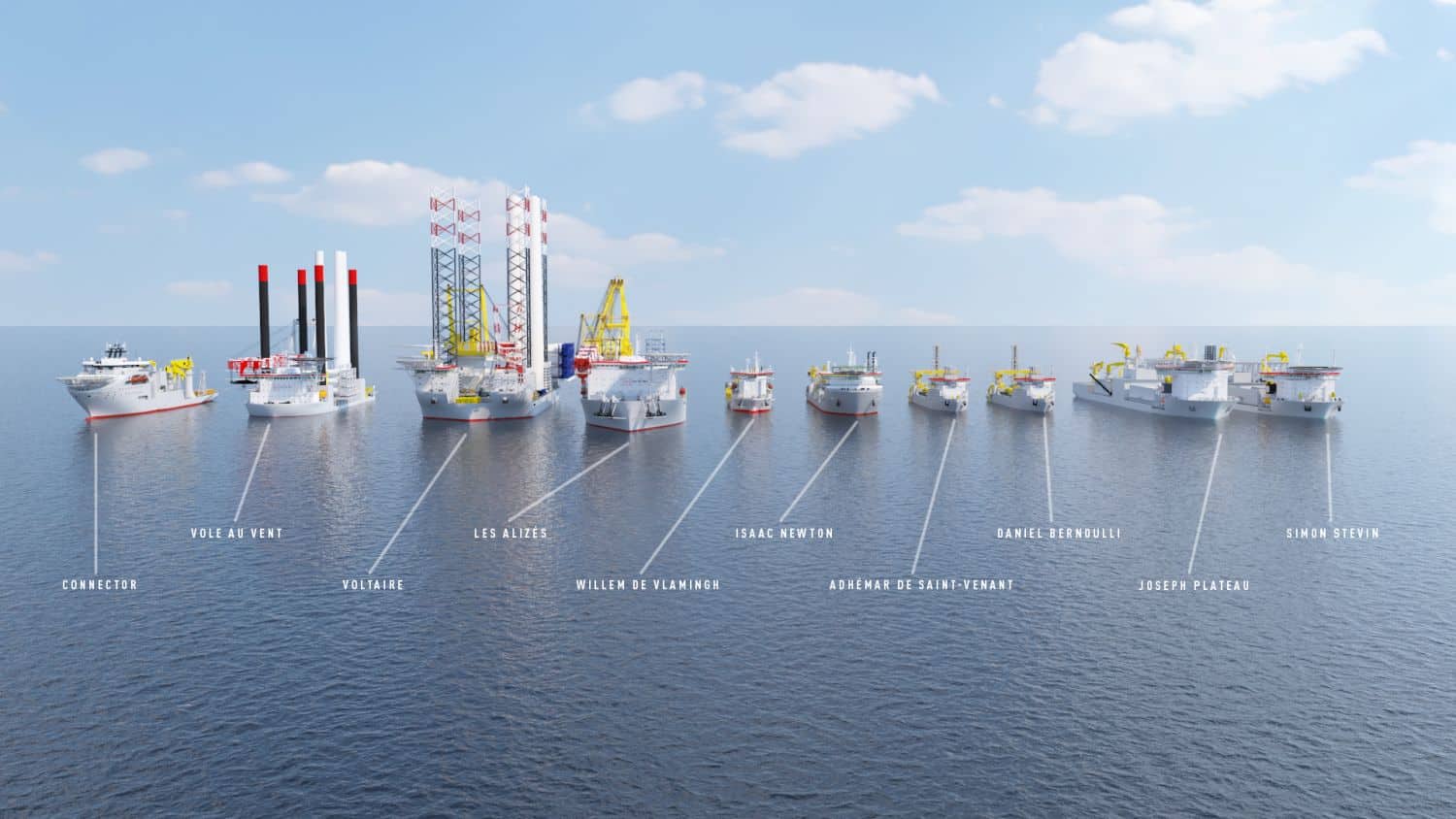 Jan De Nul Group Offshore Installation Fleet 2021 - with vessel names