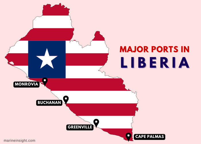 Liberia Ports Map