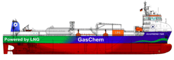gaschem first ethylene carrier equipped with a dual-fuel engine full