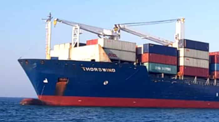Container Vessel 'Thorswind' Runs Aground