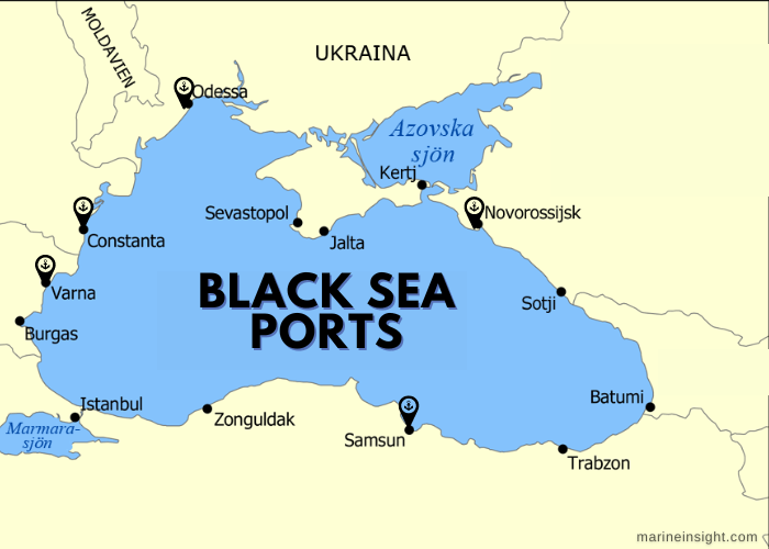 Black Sea Ports Map