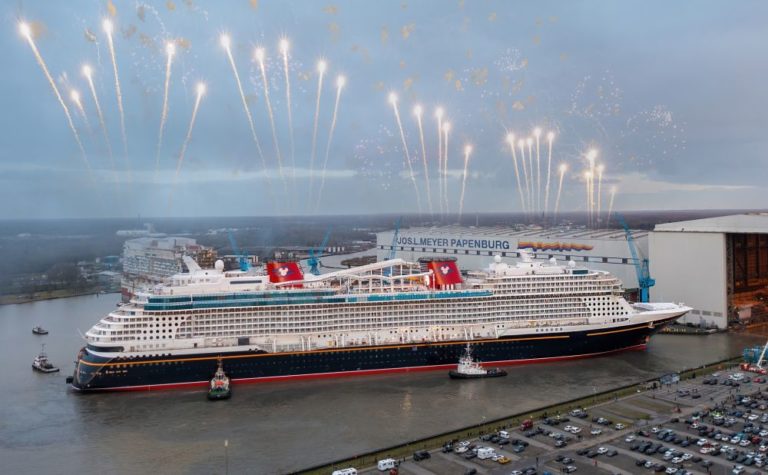Disney Cruise Line’s First Of Three LNG-Powered Ships Floats Out