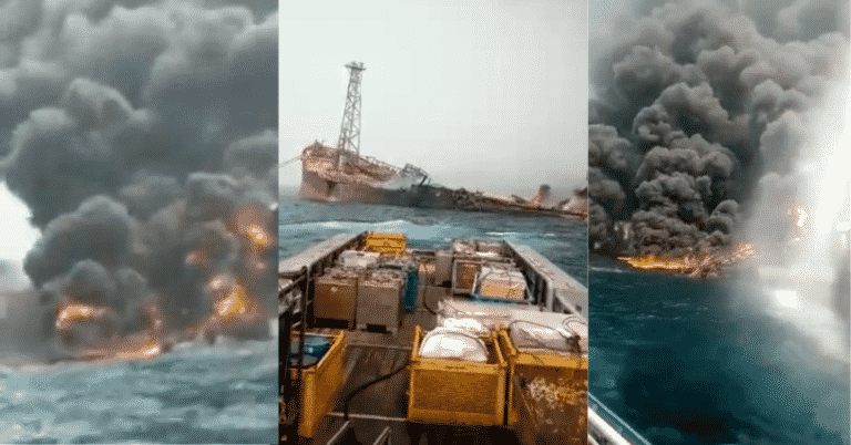 Watch: FPSO Trinity Spirit Explodes Off Nigerian Coast; 10 Crew Members Feared Dead