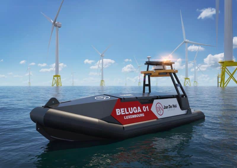 Unmanned Survey Vessel Beluga 01 in offshore conditions