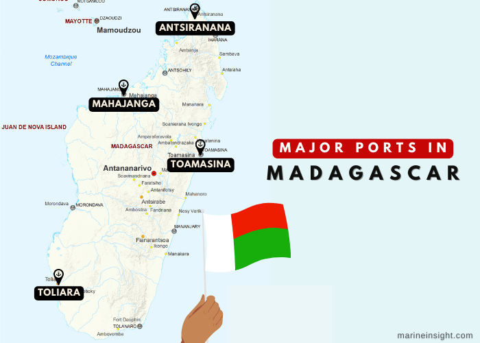Ports in Madagascar Map