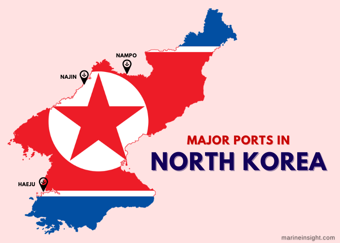 Ports of North Korea Map