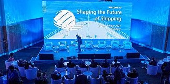 The international shipping industry’s flagship event at COP26, Shaping the Future of Shipping, was held on 6th November 2021 at Glasgow, University of Strathclyde. Credit - ICS -