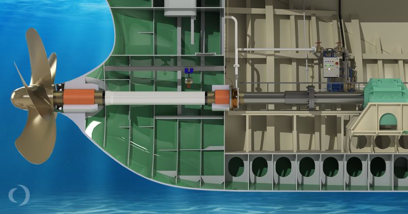 Thordon’s COMPAC open seawater lubricated propeller shaft bearing system eliminates pollution risk before the water line
