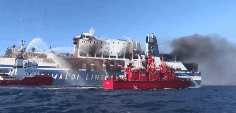 Video: Ferry ‘Euroferry Olympia’ On Fire; More Than 275 People Rescued