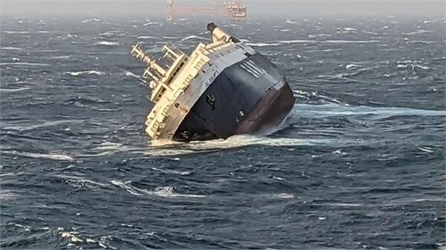 UAE Cargo Vessel Sinks Off Iran Coast; 29 Of 30 Crewmembers Rescued Successfully