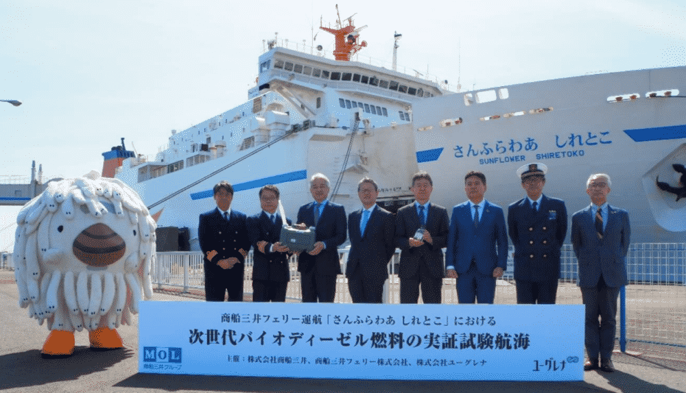 Japan's first large ferry sea trial on renewable diesel
