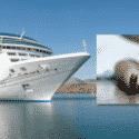 Cruise ship & body's hand