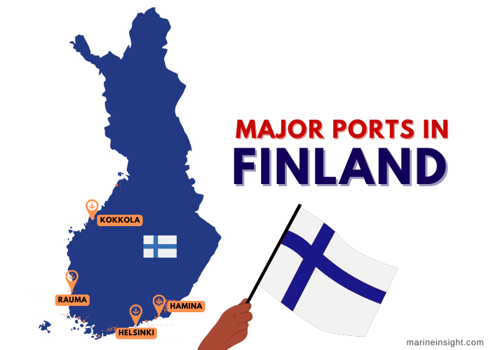 Ports in Finland Map