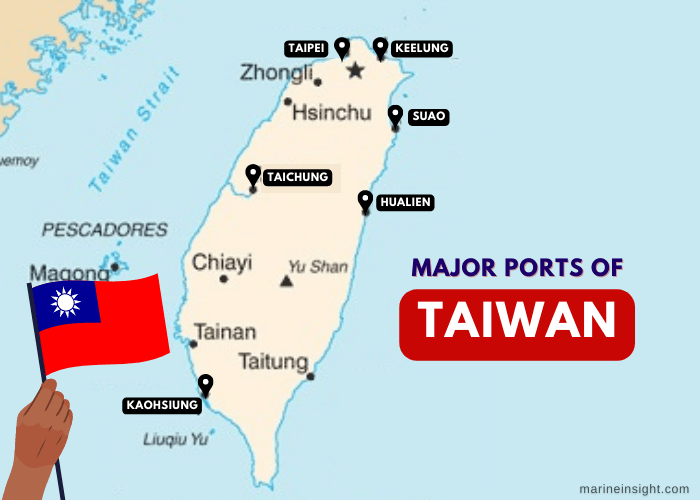 Ports in Taiwan Map