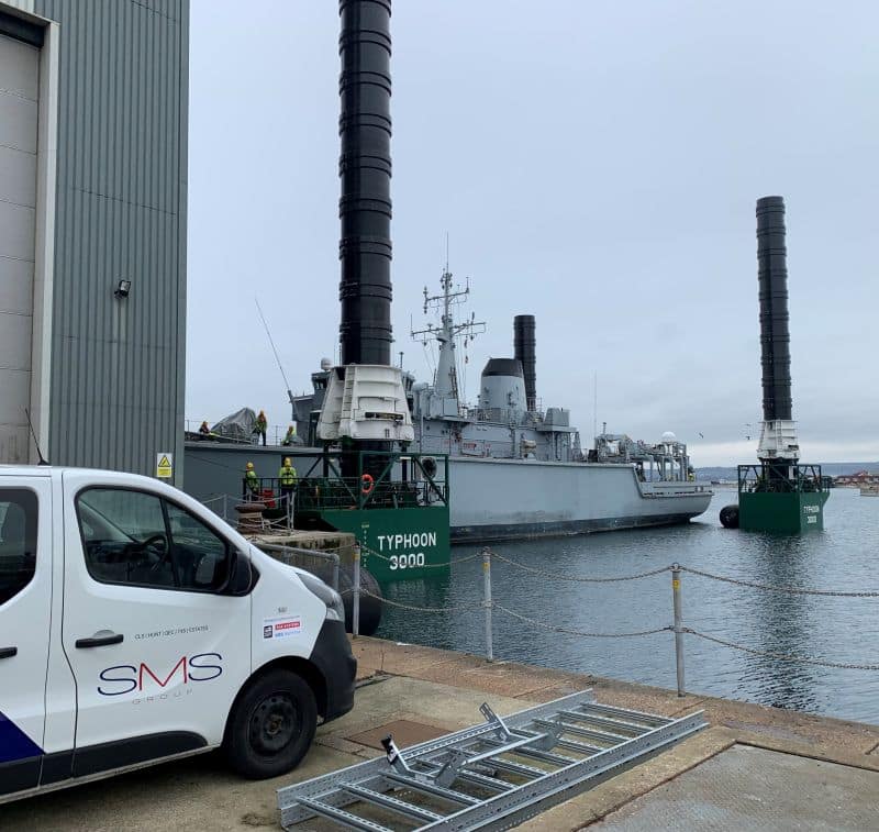 TYPHOON: OverWater (part of The SMS Group), with a permanent presence on HM Naval Base Portsmouth, has won a significant contract to support KBS Maritime with the operation and maintenance of a new, state-of-the-art 3000T jack-up barge called the Typhoon 3000.