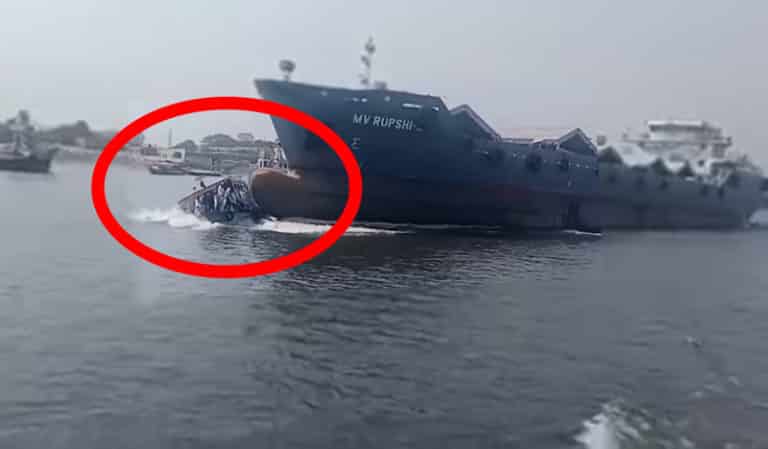 Video: Cargo Ship Crashes Into Bangladeshi Ferry; Many Passengers Feared Dead & Missing