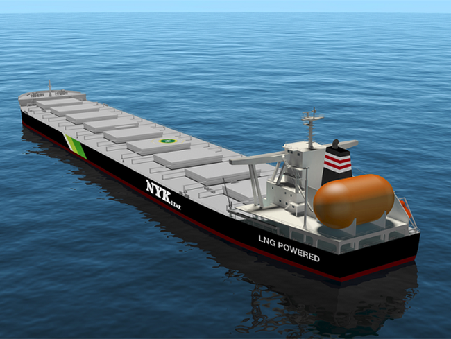 LNG-fueled bulk carrier with the Sail GREEN branding