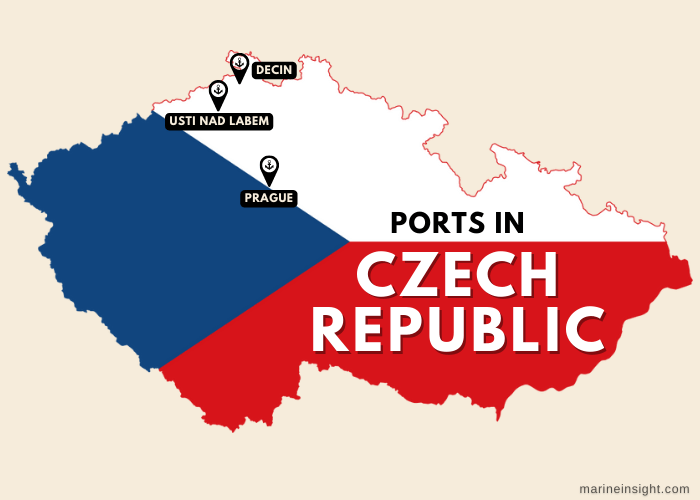Ports in the Czech Republic Map