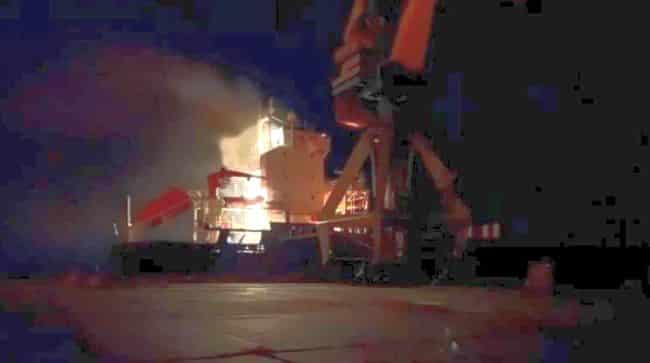 Dominican Flagged Vessel Sinks At Mariupol Port After Getting Hit By Missile Attacks