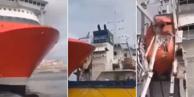 Watch: Passenger Ship Rams Into Oil Tanker At Port Of Algiers