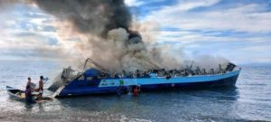 fire on board passenger vessel