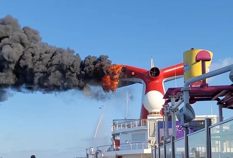 Carnival Cruise Ship Catches Fire While Docked In Grand Turk 3