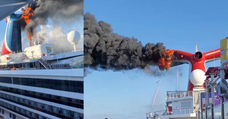 Watch: Fire On Board Cruise Ship While Docked In Turks And Caicos