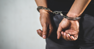 Arrested handcuffs representation