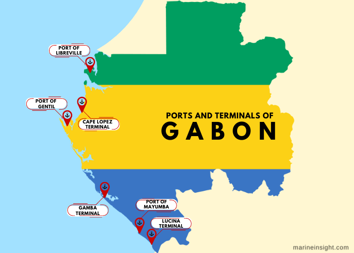 Ports In Gabon Map