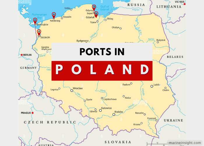 Ports in Poland Map