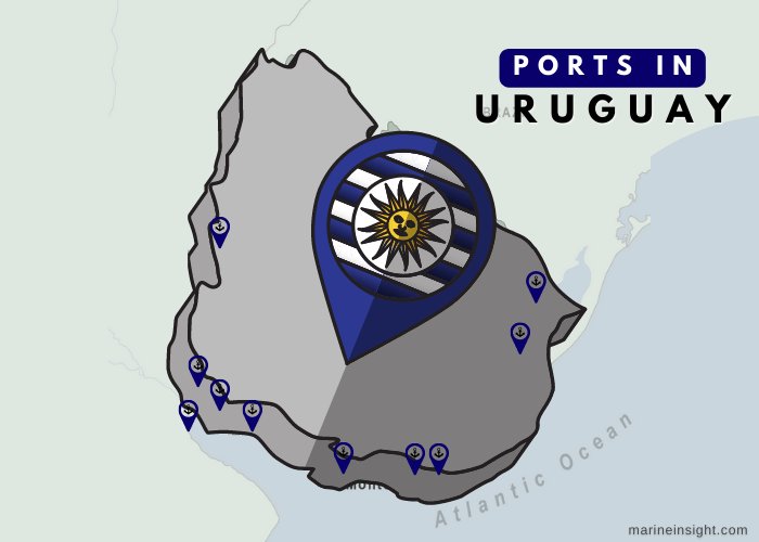 Ports of Uruguay Map