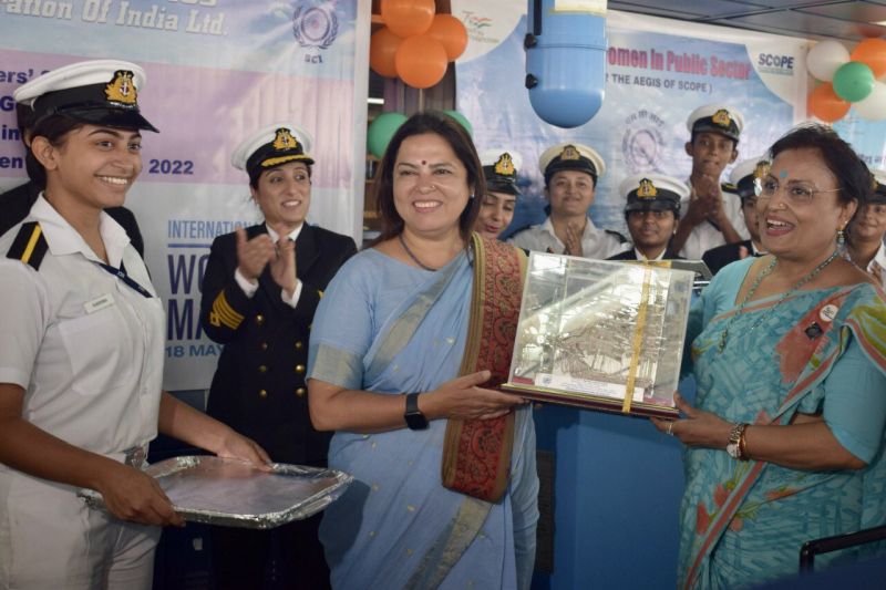 all women crew vessel felicitation onboard