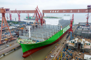One Of World’s Largest 24,000TEU Ultra Large Container Carriers Undocked In Shanghai