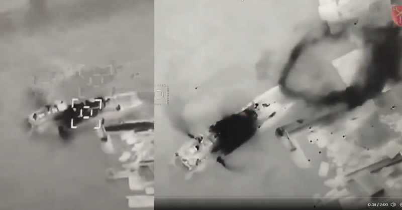 russian vessel shot by ukrainian drone