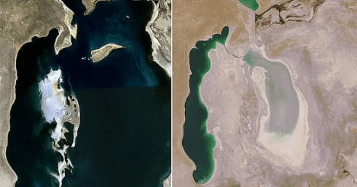 Aral sea drying