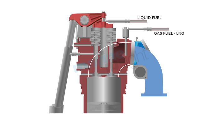 LNG Fuel DF engine
